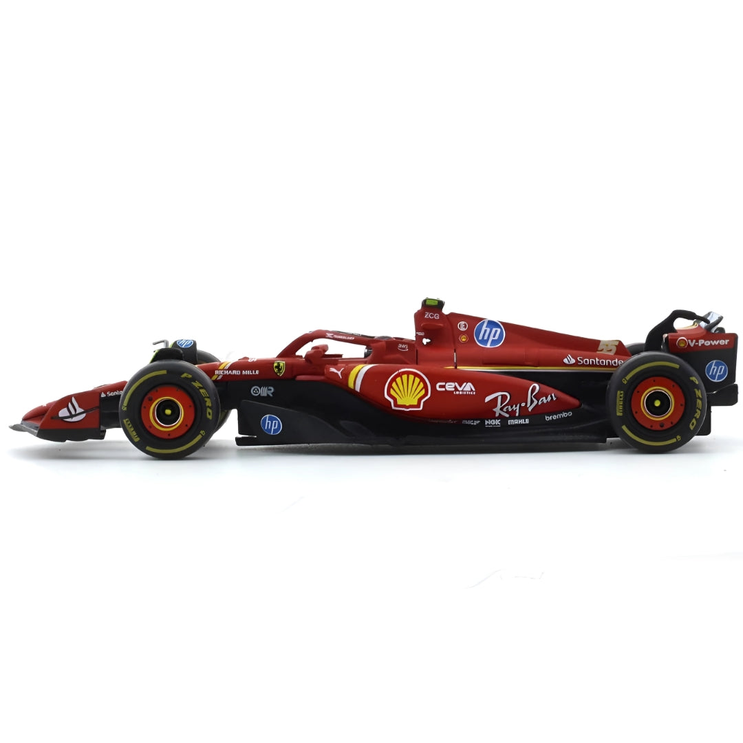 Bburago - 1/43 Diecast Scale Model 2024 Ferrari SF24 #55 Carlos Sainz