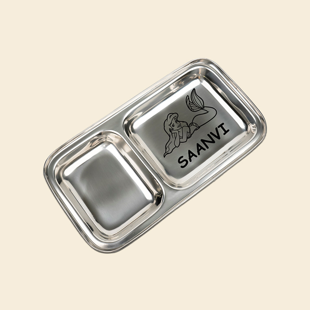 Your Gift Studio Personalized 2 Sectioned Vada Pav Plate