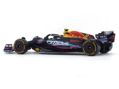 Bburago - 1/43 Scale Model - RedBull racing RB19 2023 Sergio Perez Miami GP Formula 1 Diecast Car Model