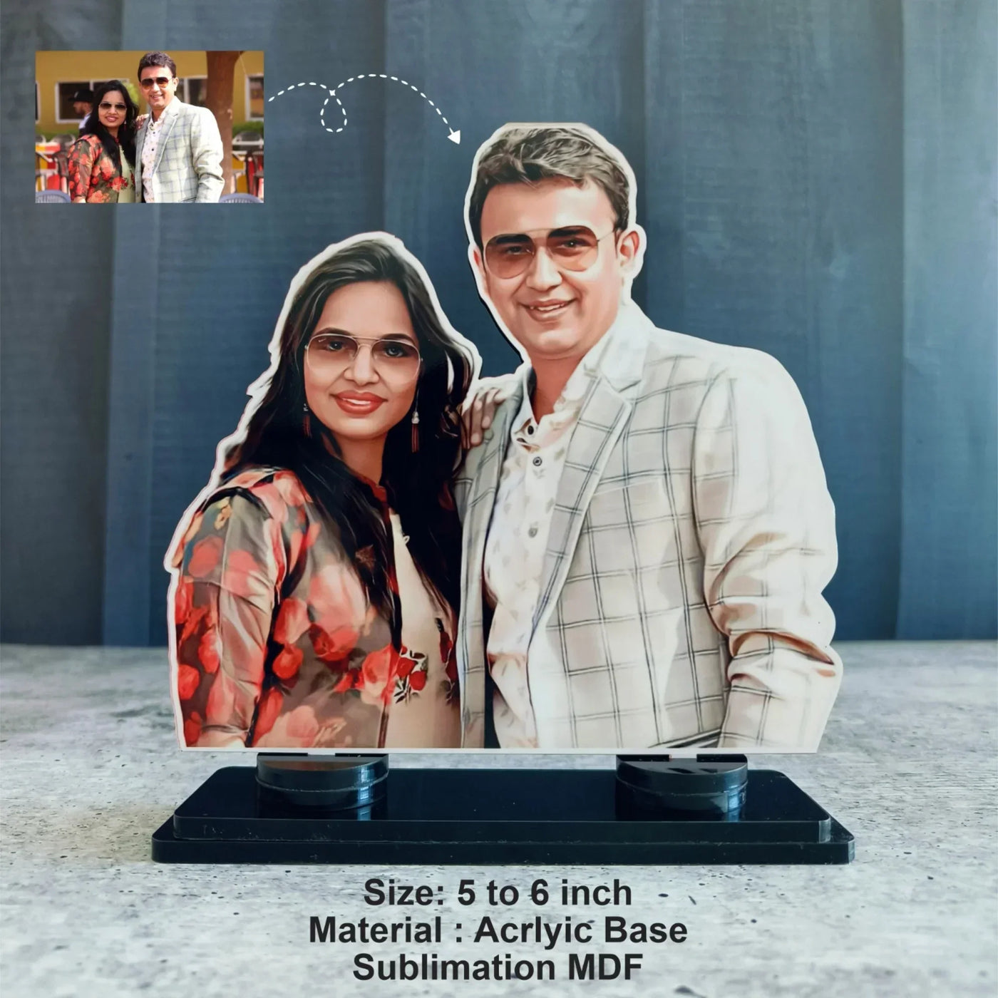 Your Gift Studio Personalised Couple Avtar Magnetic Stand