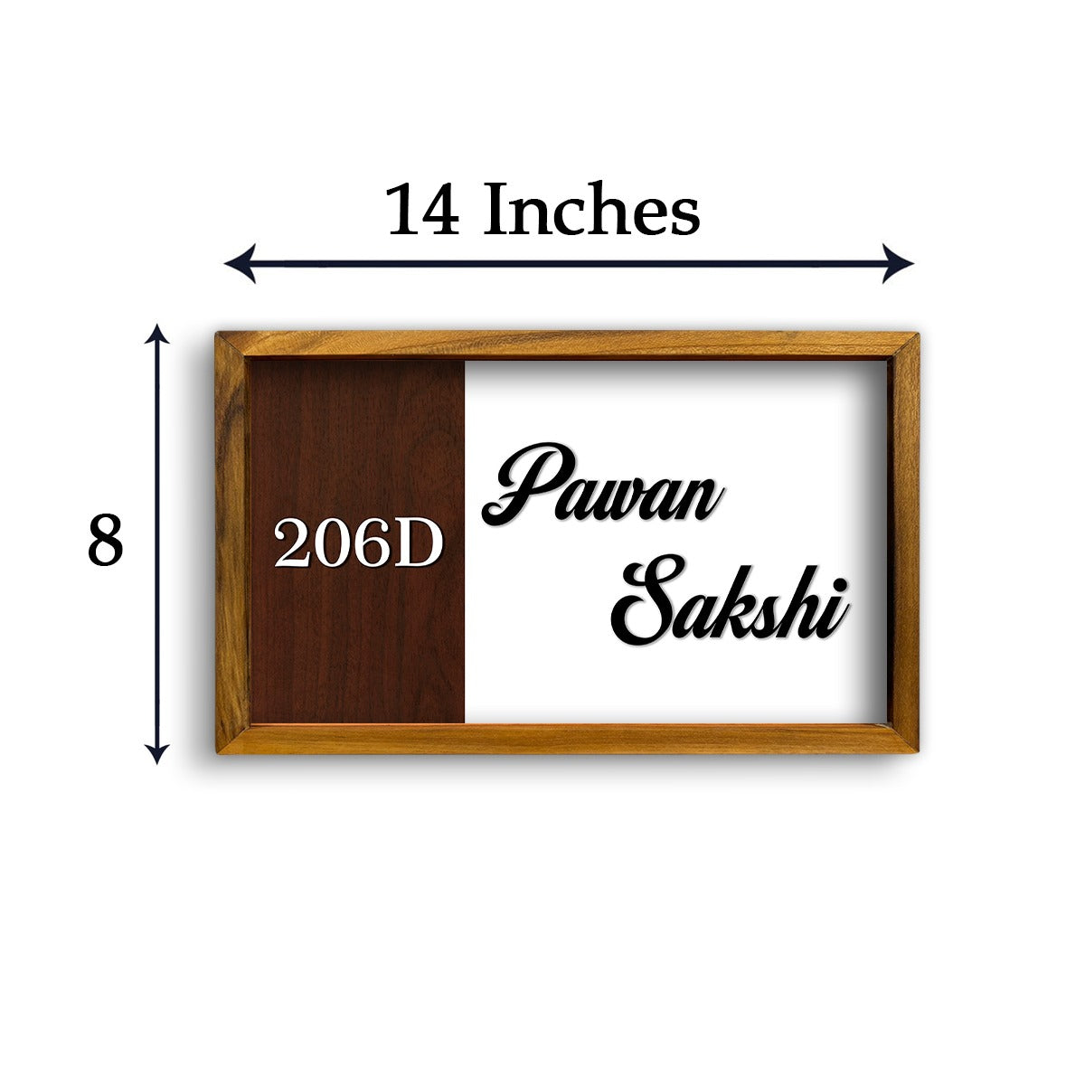 3d Modern Name Plate With Frame