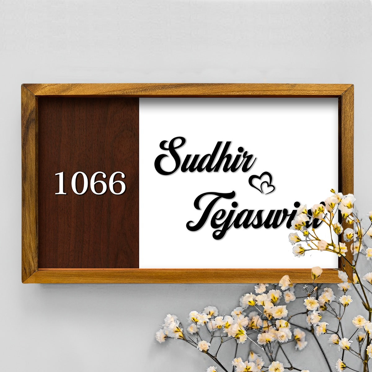 3d Modern Name Plate With Frame