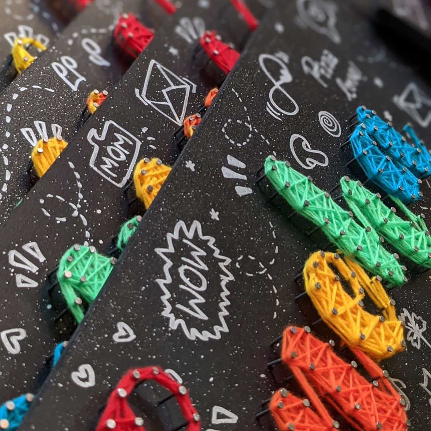 Personalized String Art Name Plate