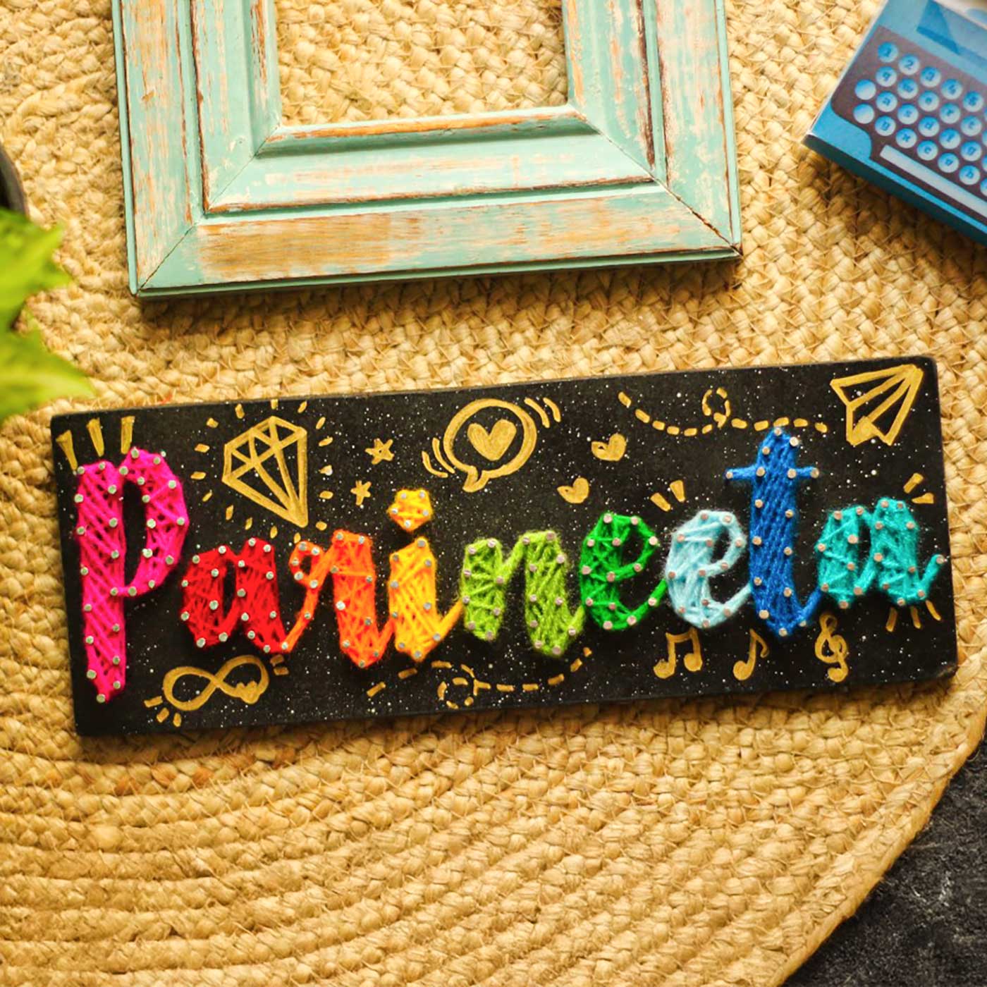 Personalized String Art Name Plate