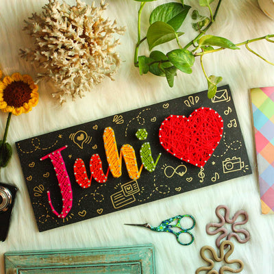 Personalized String Art Name Plate