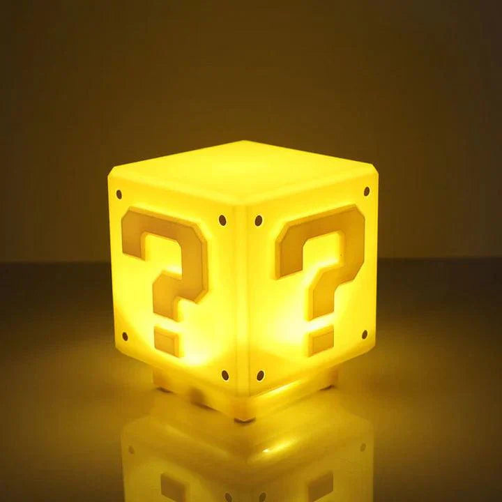 Super Mario Mini Question Block Night Light Lamp Coin Sounds with USB