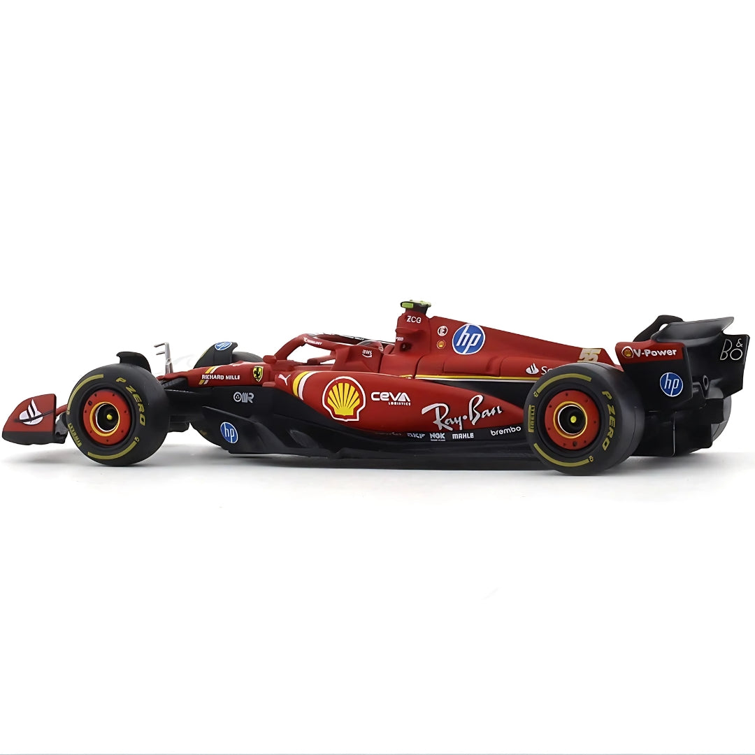 Bburago - 1/43 Diecast Scale Model 2024 Ferrari SF24 #55 Carlos Sainz