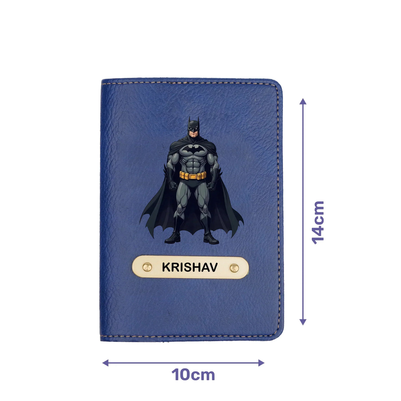 Batman 2 Print Personalised Nexon Passport Cover - Royal Blue
