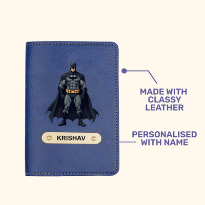 Batman 2 Print Personalised Nexon Passport Cover - Royal Blue