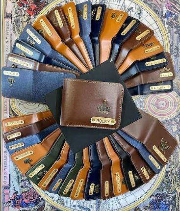 Personalised Mens wallet with Charm