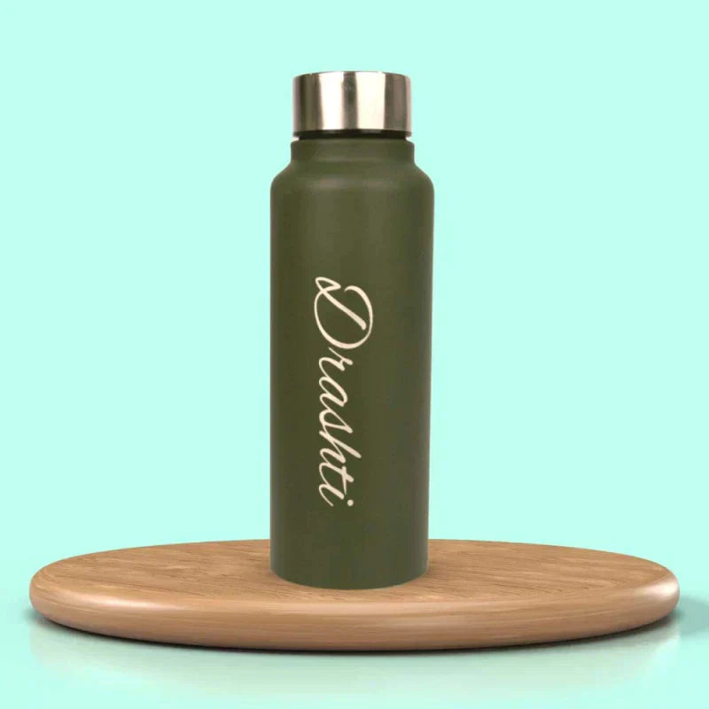 Customized Perfect Water Bottle and Eyewear Case - Green