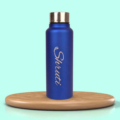 Customized Perfect Water Bottle and Eyewear Case - Blue