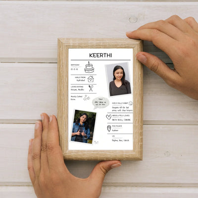 Your Gift Studio All About You Personalised Frame