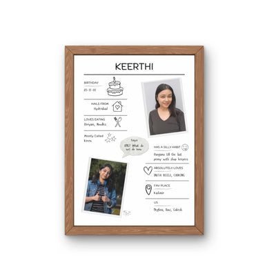 Your Gift Studio All About You Personalised Frame