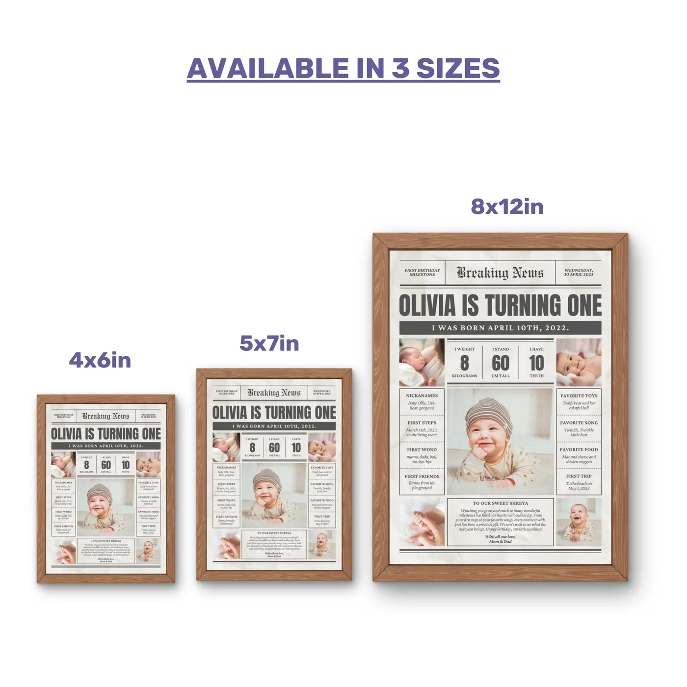 Your Gift Studio All About You Baby Personalised Frame