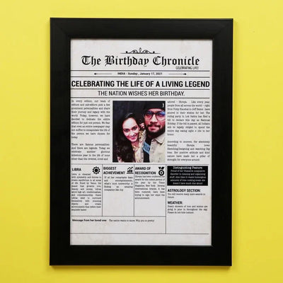 Your Gift Studio Birthday Chronicle Personalised Frame