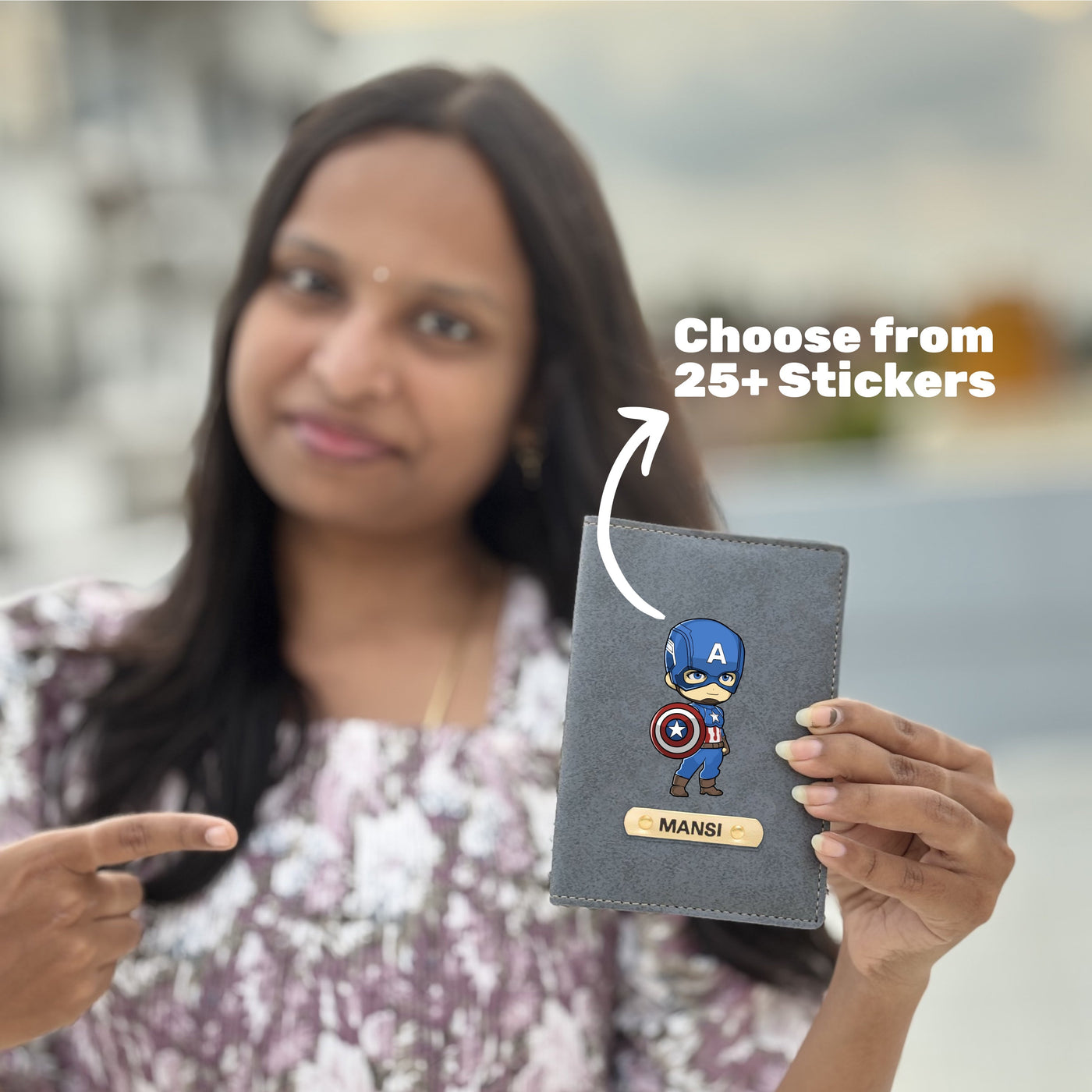 Travel Print Personalised Nexon Passport Cover 5 - Brown