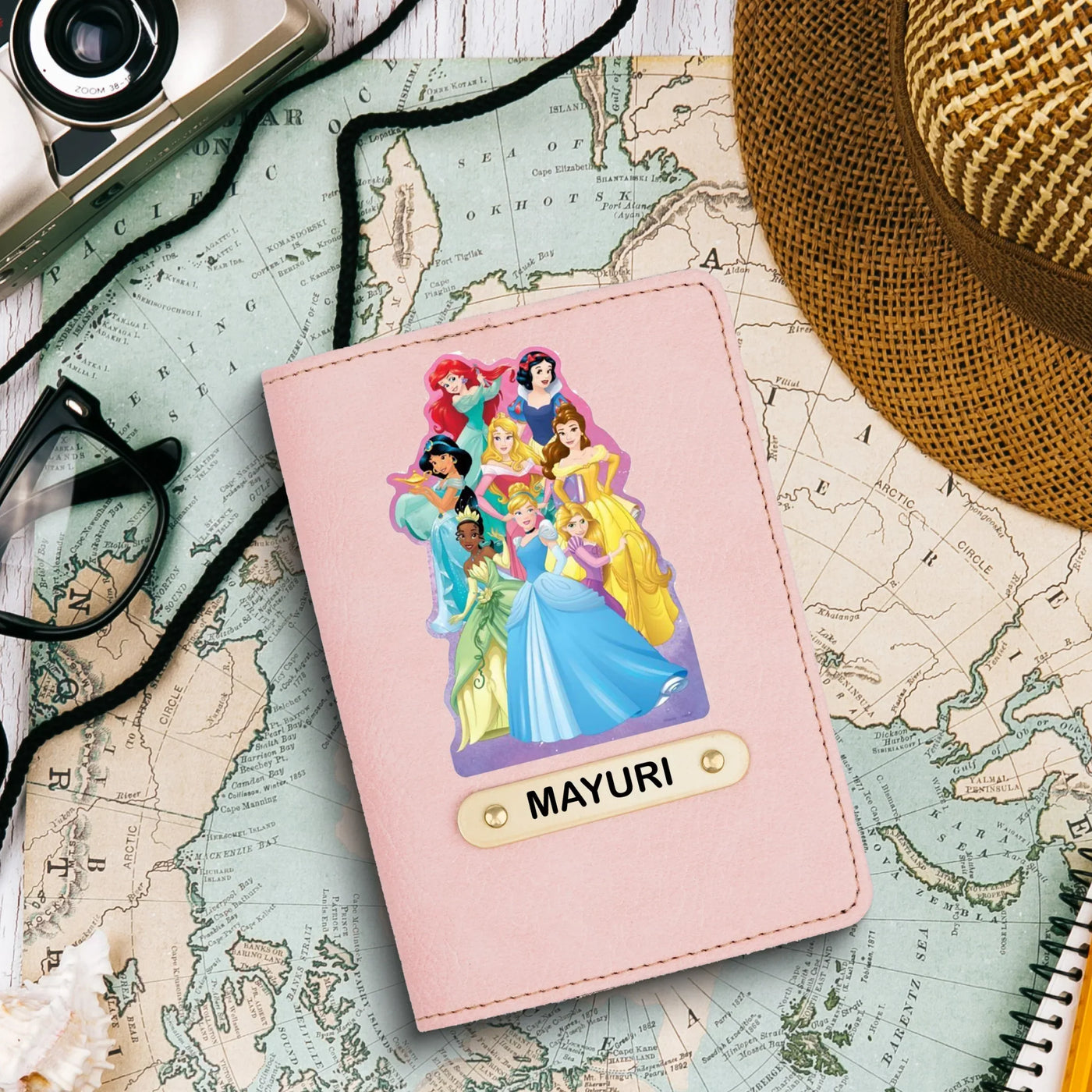 Disney Print Personalised Nexon Passport Cover - Pink
