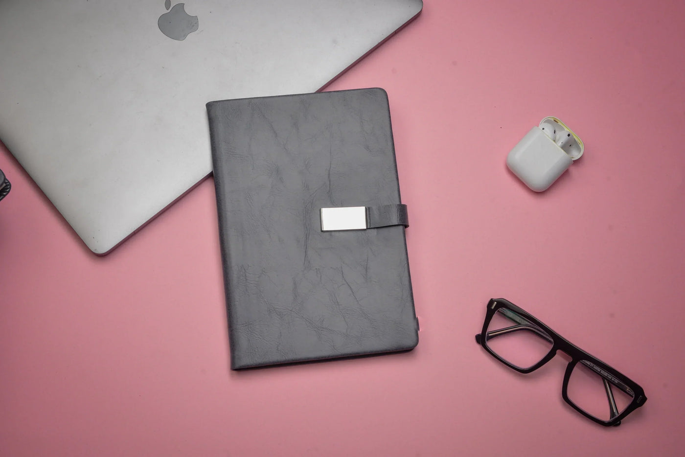 2024 Diwali Combo 2.0 (Classy Metal Flip Card Cover Diary + Classy Metal Keychain + Pen + Classy Steel Cardholder + Ferrero Rocher + Diya) Olive Green