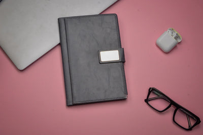 2024 Diwali Combo 3.0 (Classy Executive Flip Diary + Dryfruit Jar+  Ferrero Rocher + Classic Bottle) Grey