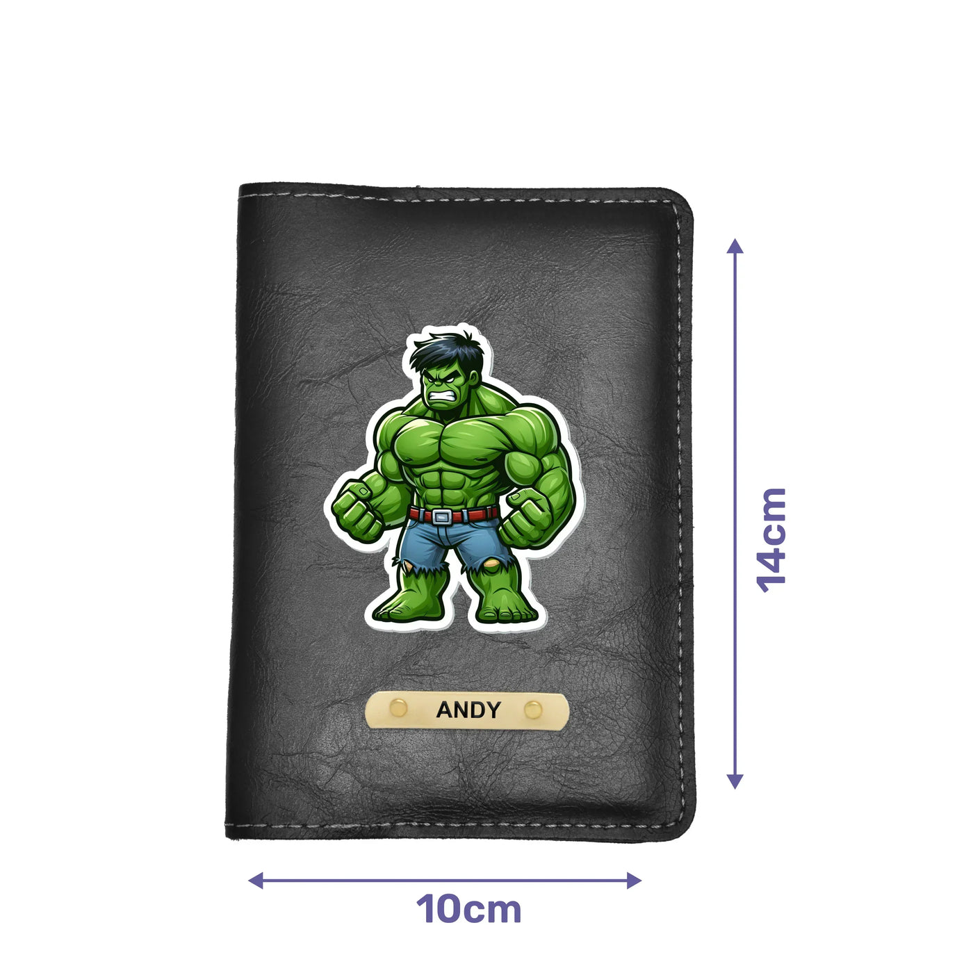 Hulk Print Personalised Nexon Passport Cover - Black