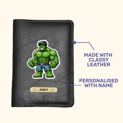 Hulk Print Personalised Nexon Passport Cover - Black