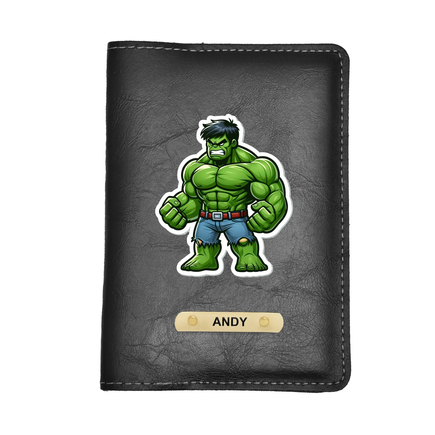 Hulk Print Personalised Nexon Passport Cover - Black