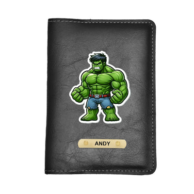 Hulk Print Personalised Nexon Passport Cover - Black