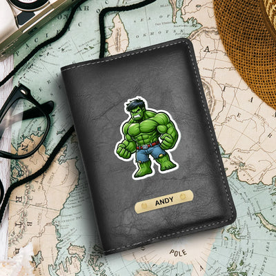Hulk Print Personalised Nexon Passport Cover - Black