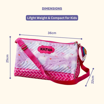 Your Gift Studio Ice Cream Print Kids Customised Duffle Bag (Pink)