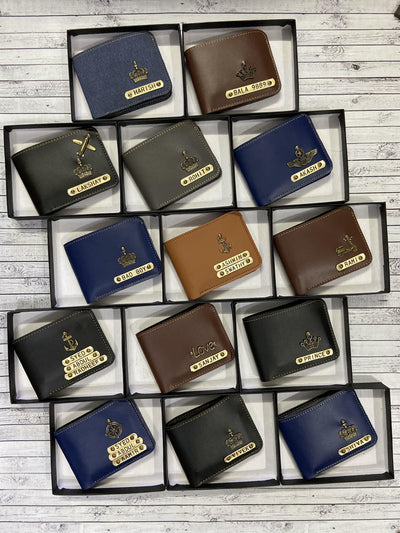 Personalised Mens wallet with Charm