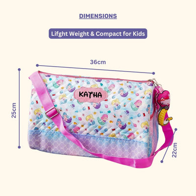 Your Gift Studio Mermaid Print Kids Customised Duffle Bag