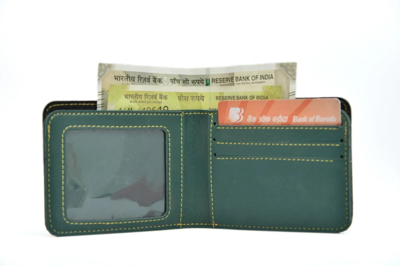 Personalized Men's Wallet and Eyewear Case - Green