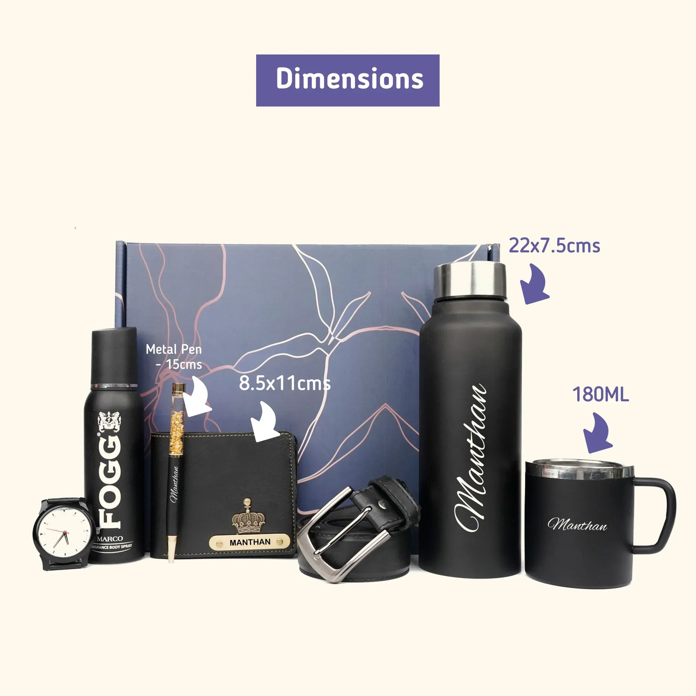 Personalised Brother (Bhai) Combo 8.0 - Black