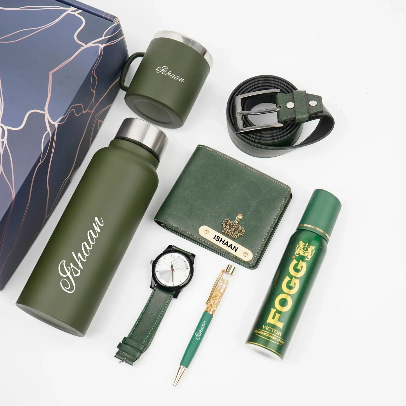 Personalised Brother (Bhai) Combo 8.0 - Olive Green