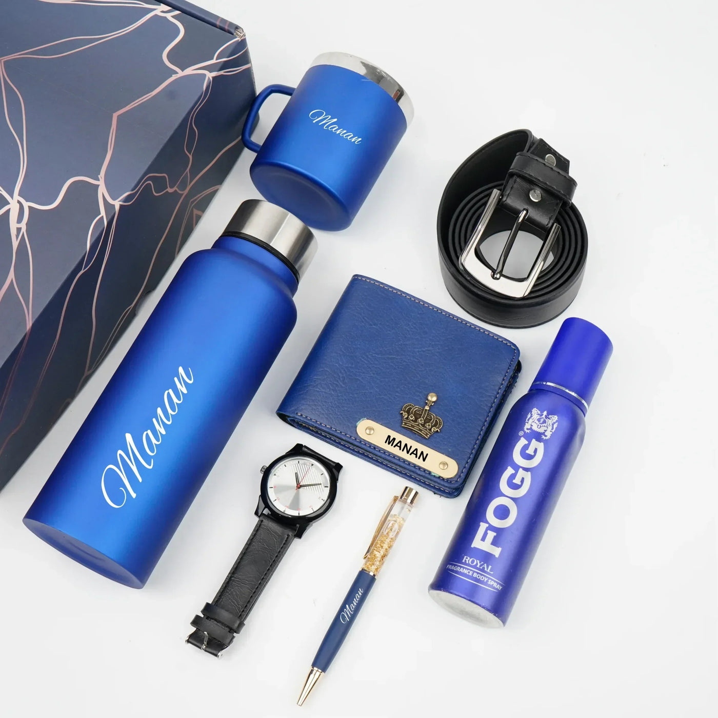 Personalised Brother (Bhai) Combo 8.0 - Royal Blue