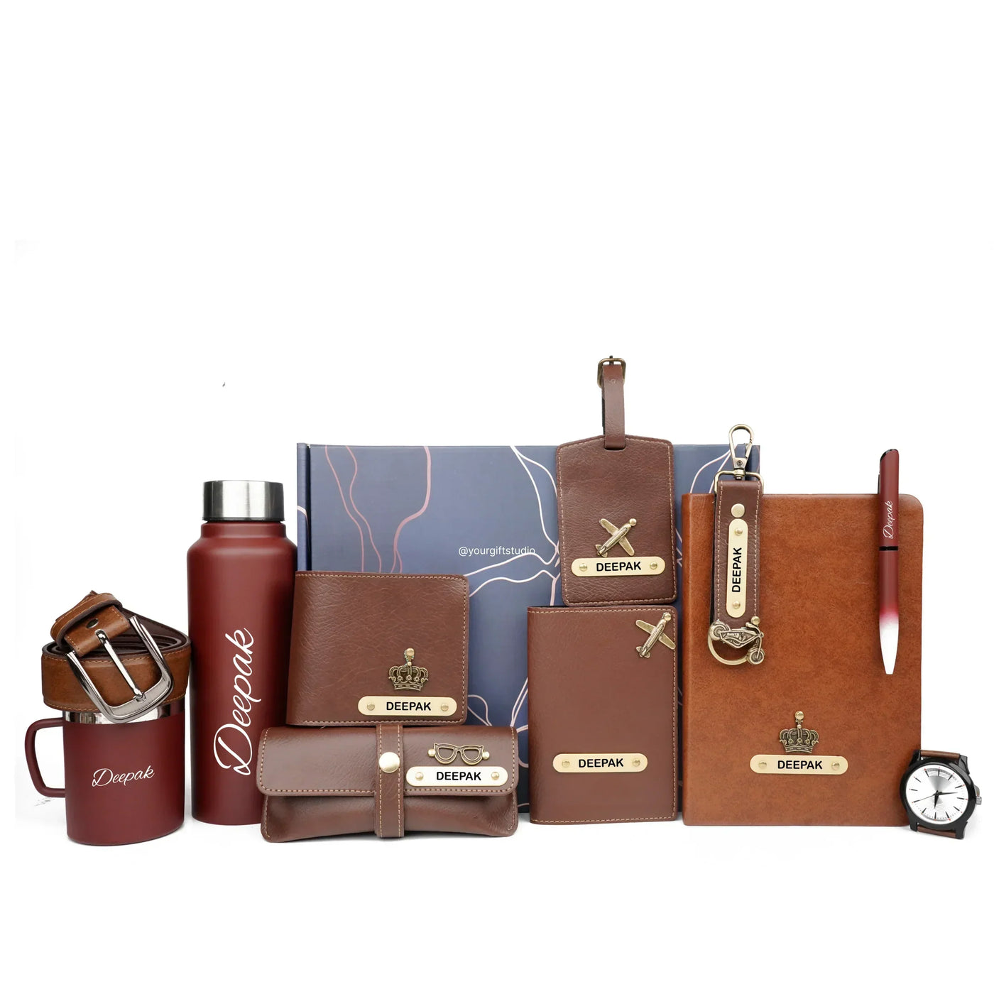 Personalised Brother (Bhai) Combo 9.0 - Brown