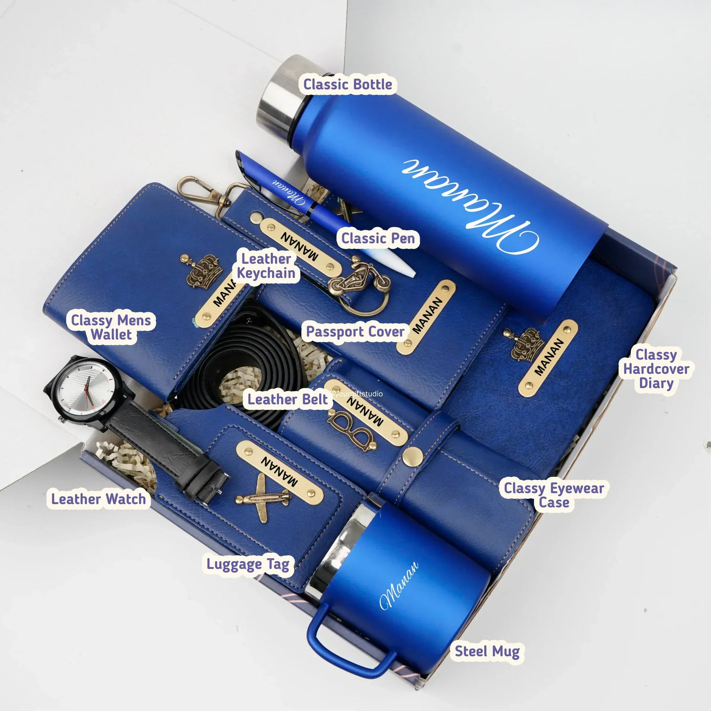 Personalised Brother (Bhai) Combo 9.0 - Royal Blue