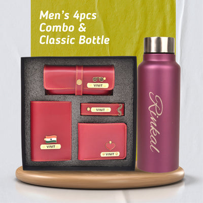 Customized Perfect Men's & Boys Combo - Wine