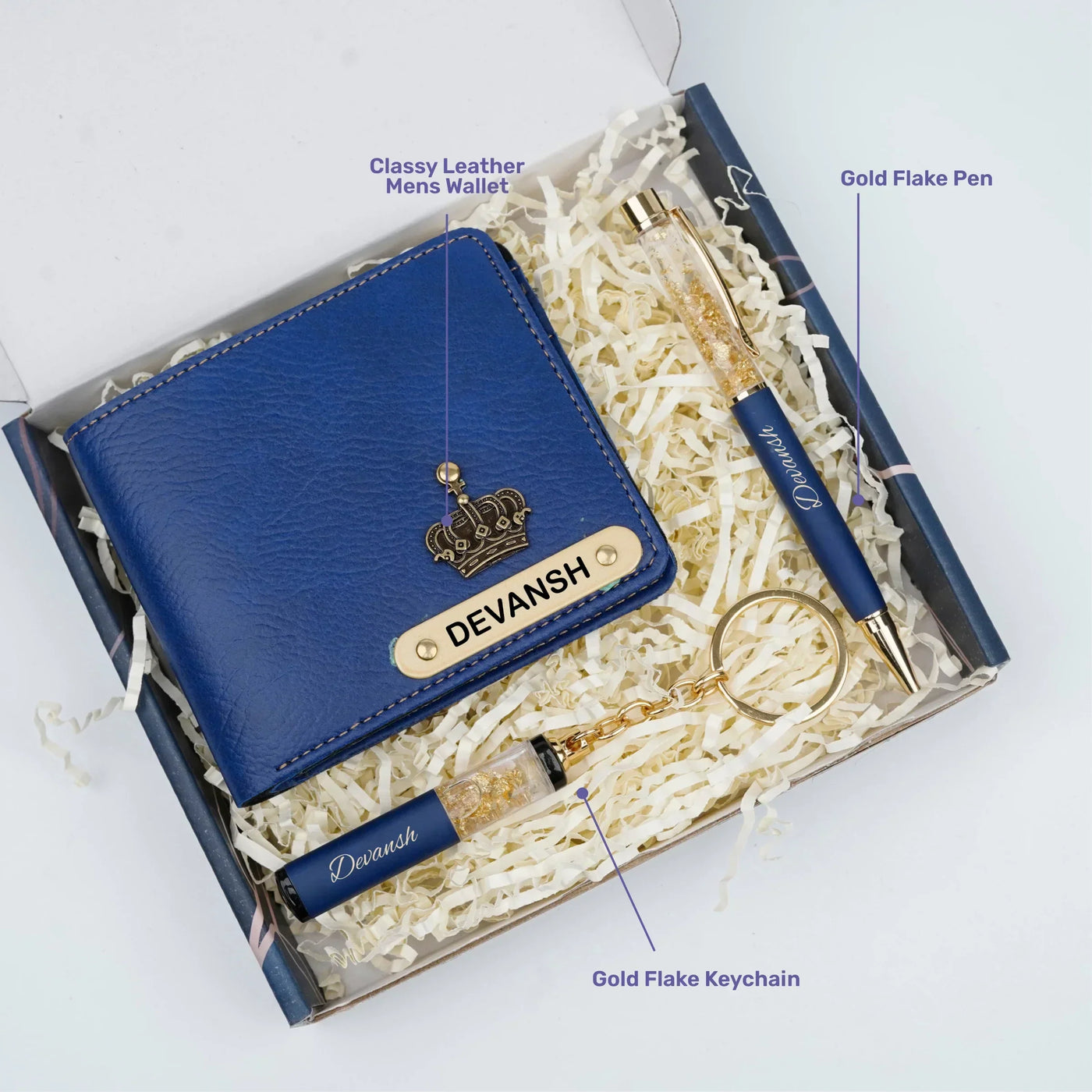 Personalised Brother (Bhai) Combo 2.0 - Royal Blue