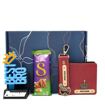 Personalised Brother (Bhai) Combo 7.0 - Maroon