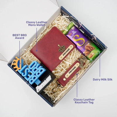 Personalised Brother (Bhai) Combo 7.0 - Maroon