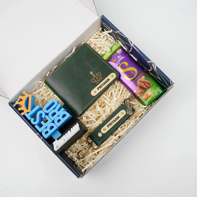 Personalised Brother (Bhai) Combo 7.0 - Olive Green