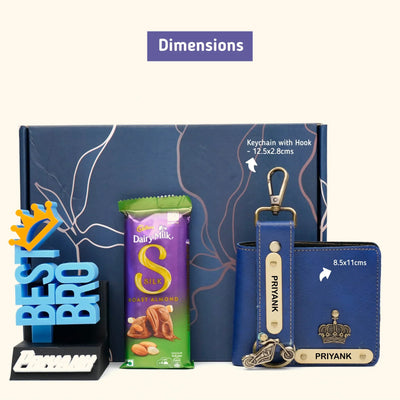 Personalised Brother (Bhai) Combo 7.0 - Royal Blue