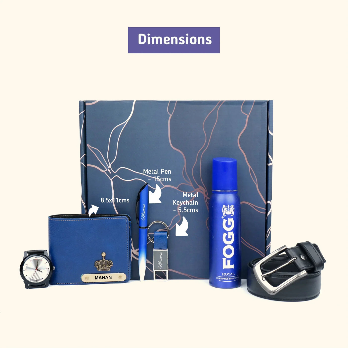 Personalised Brother (Bhai) Combo 6.0 - Royal Blue