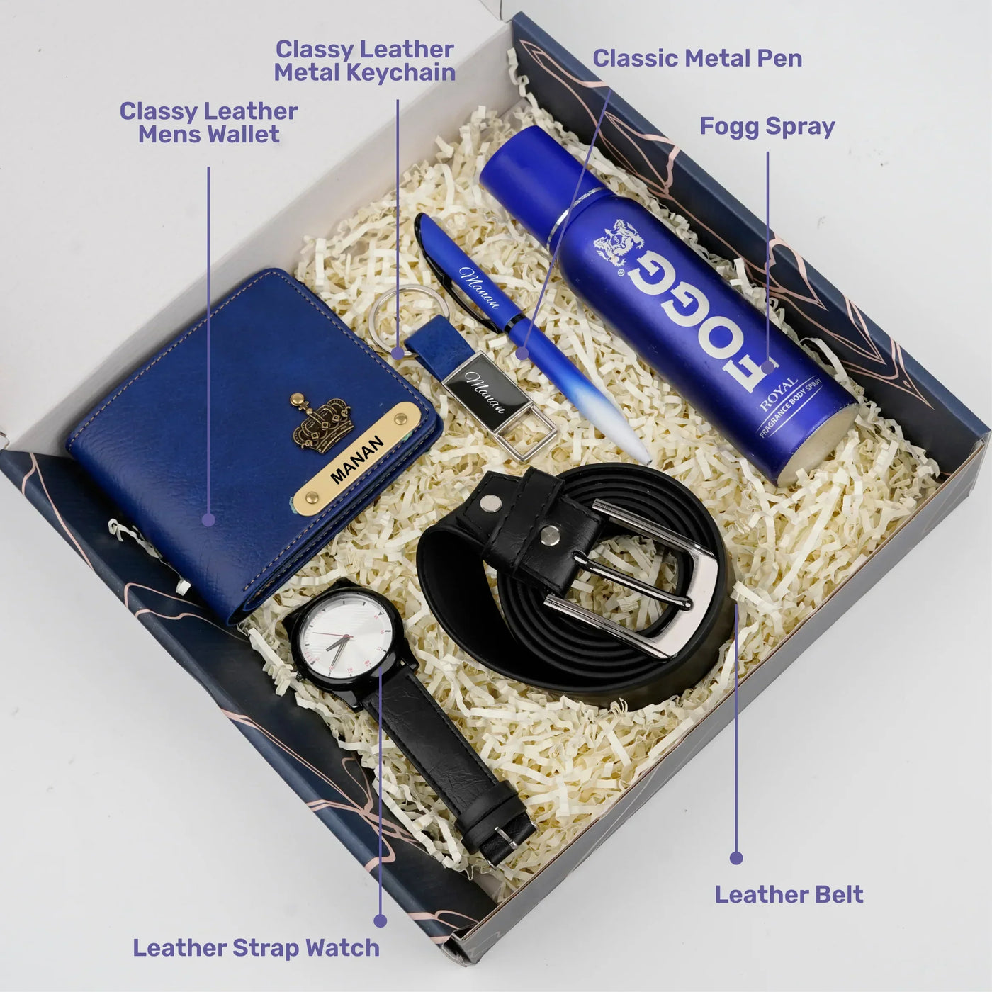 Personalised Brother (Bhai) Combo 6.0 - Royal Blue