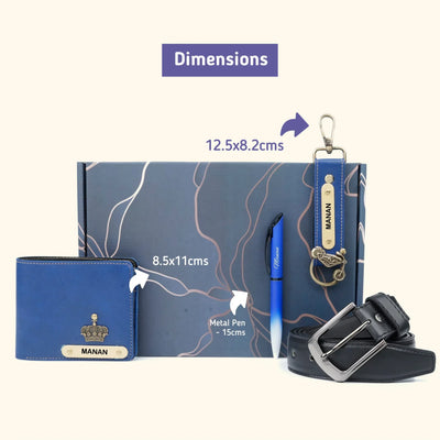 Personalised Brother (Bhai) Combo 5.0 - Royal Blue