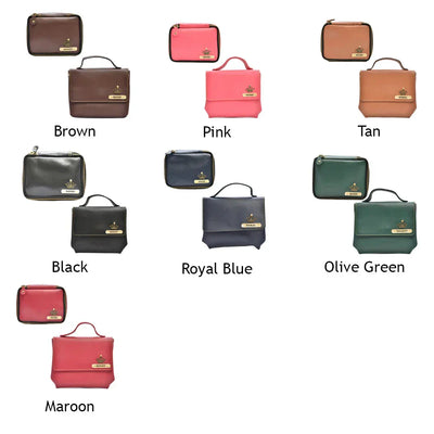 Personalized Mini make up kit + Sling bag - Wine