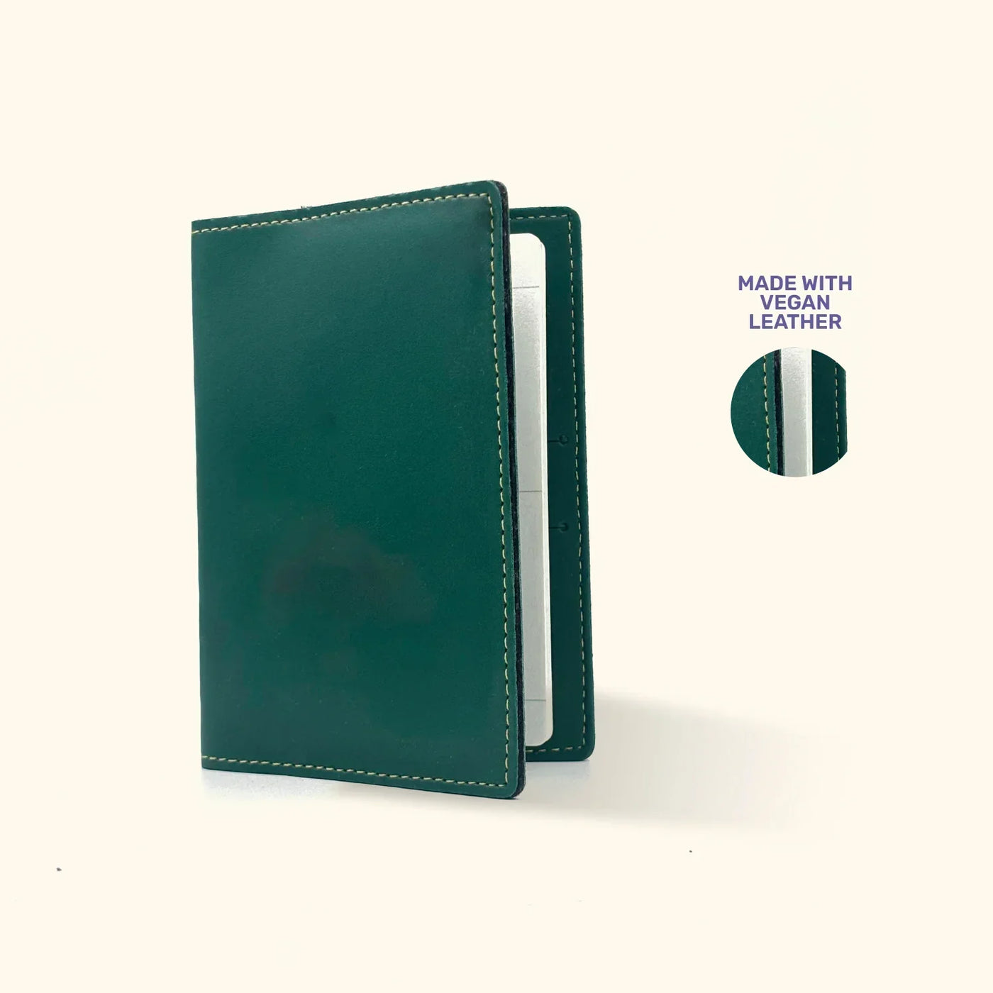 Classy Leather Passport Cover - Olive Green