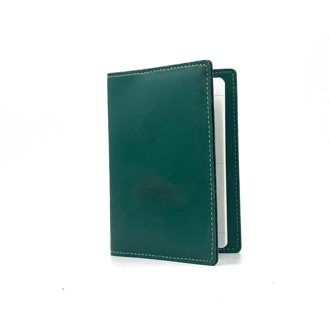 Classy Leather Passport Cover - Olive Green